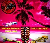Burning rubber pink's race